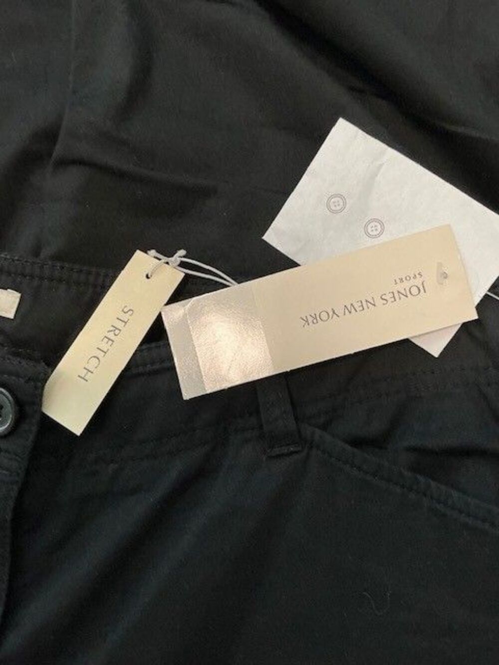 JONES NEW YORK Sport Womens PANTS Sz 14 NEW Black Wide Leg Stretch NWT - Picture 3 of 5